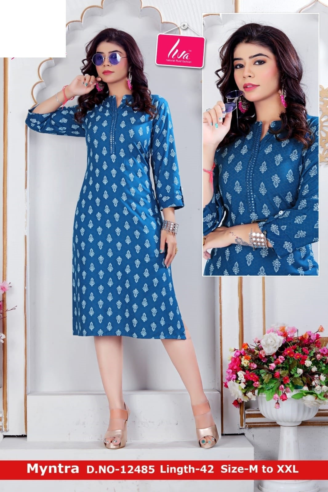 Buy Varanga Women Mauve Floral Yoke Design Chanderi Silk Kurta With Trousers  & With Dupatta - Kurta Sets for Women 20953150 | Myntra
